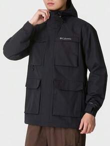 Columbia New Outdoor Hiking & Climbing Jacket, Men's Waterproof Softshell Sports Casual Coat - Black - View 8