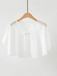 1pc/1set Women's Sun Protection Shawl, Random Minimalist Fashion Thin Cover-Up, Suitable For Summer Dress Camisole Cover-Up - Multicolor - View 13