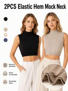 Set de 3 bufandas con cuello alto para mujer, a prueba de viento y cálidas, adecuadas para todas las estaciones - Multicolor - Ver 15