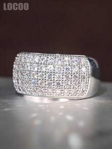 1pc Elegant Cubic Zirconia Ring For Women, Wedding Engagement Party Jewelry, Valentine's Day Gift - 1# - View 2