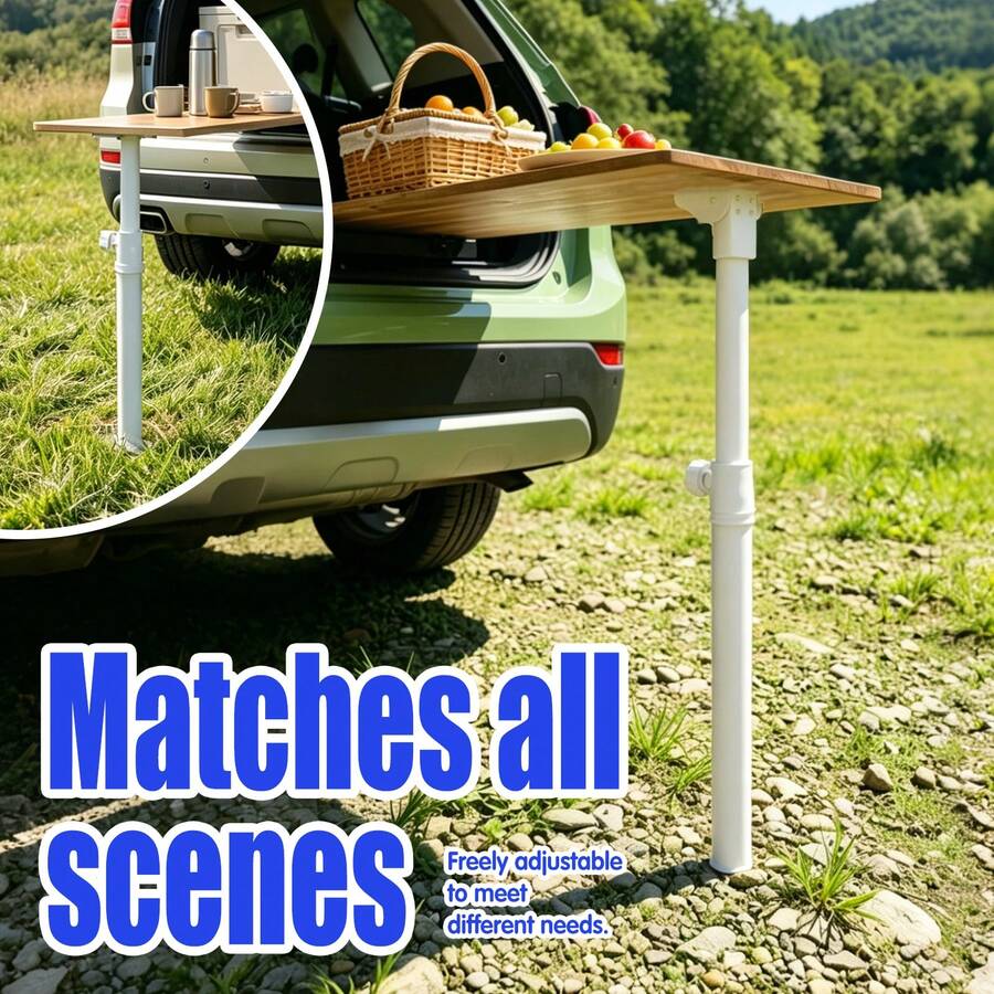 Foldable Table Legs, Multi-Functional Adjustable - 90° Angle Metal Replacement Table Legs, Suitable For Trunk Party/Beach Picnic/Hiking Camping Scenarios, Applicable To Camping Tables, Laptop Desks And Coffee Tables Etc. - Durable Metal Structure, No Shaking And Ultra-Light, Portable Folding Camping Table Legs - Black - View 1