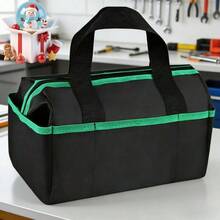 Upgraded (35.81 Cm) Tool Bag Organizer - No Tools Included, 14.1 Inch Toolbox, Multi-Compartment And Pocket Design, Zipper Closure - Thickened Structure, Suitable For Electricians, Plumbers, Daily Repairs, Industrial And Home Renovation,Travel Essential - Multicolor - View 1