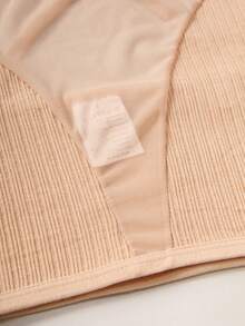 CELILIN Women's Halter Mesh Seamless Bra, Ribbed Crisscross Back Crop Tank Top For Summer Outfits, Yoga & Casual Wear - Apricot - View 8