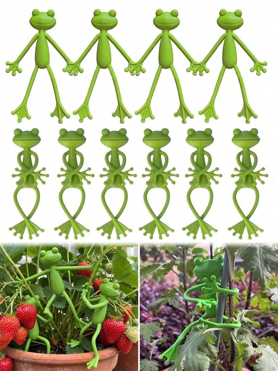 可移動青蛙造型植物架，適用於盆栽植物、多肉植物、小型綠植，適合客廳、陽台、戶外花盆，園藝裝飾，室內植物架