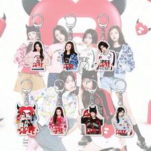 2026BABYMONSTER New Collaboration Cartoon Acrylic Keychain Personalized Pendant - Multicolor - View 1