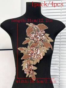 20pcs/Pack, New 3D Computer Embroidered Crystal Rhinestone Applique Patches, Suitable For Clothing Decoration, Repair, DIY Wedding Dress Accessories, Sewing Embroidery Craft - A - View 35