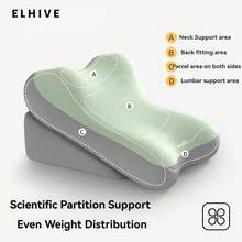 Care Cushion, Memory Foam Backrest Cushion For Sitting Up In Bed, Two-Piece Adjustable Bed Wedge Pillow, Comfortable Reading Support Pillow For Back And Neck, Multifunctional Lumbar Cushion For Gaming And Relaxation, Non-Slip Heightening Cushion - Two-tone Gray - View 5
