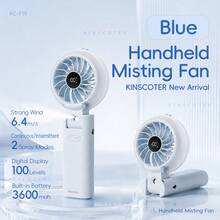 kinscoter 1件可充電 3600mAh 便攜式迷你高速電動手持噴霧風扇，水冷露營旅行空氣冷卻器，100段可調速個人迷你冷卻噴霧手持風扇 - 手持 - 查看 12