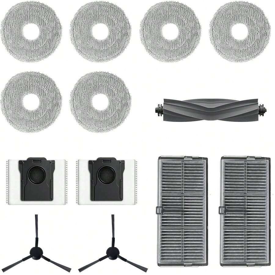 13 قطعة إكسسوارات مكنسة روبوت L10s Ultra Gen 2/L10s Pro Ultra Heat/X30 Ultra/Mova E30 Ultra، مجموعة قطع غيار مكنسة روبوت X40 Ultra - 13 قطعة - مشاهدة 1
