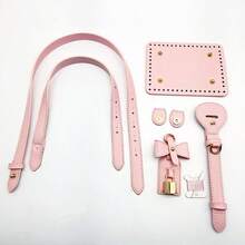 Handmade DIY Straw Handbag PU Leather Accessories Self-Made Vintage Pattern Bucket Bag Materials Shoulder Crossbody Bag Strap - New Model - View 13