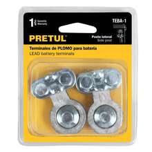 KIT 2 PC-Blister 2 Battery Terminals, Lead, Side Post, Pretul - B - View 3
