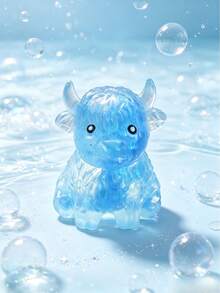 1 Peça Brinquedo de Ponta de Dedo de Vaca das Terras Altas com Lantejoulas, Bola de Estresse Macia de Rebote Lento, Brinquedo Sensorial Fofo para Apertar, Adequado para Adultos e Crianças, Decoração de Mesa para Alívio da Ansiedade, Presente de Enchimento de Cesta de Páscoa para Amantes de Vacas - Multicolorido - Visão 7