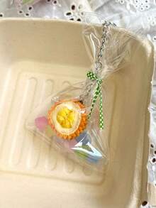 Cute Summer Fruit Bag Keychain, Sweet Strawberry Pendant For Girls, Bag & Phone Charm. Parts Color And Quantity Shipped Randomly. - Silver - View 17