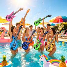 1/2/3/4/5/6/8/10 Set Inflatable Guitar, Rock Party Decoration, Atmosphere Creator. Adult Inflatable Guitar, Inflatable Guitar Prop, Wedding & Photo Backdrop Prop, Birthday Party Decoration, Home Decor, Party Supplies, Guitar Theme Gift, Christmas Gift For Men And Women - 55 cm - View 6
