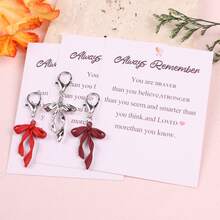 14pcs Fashionable Elegant Bow Keyring Set With Encouragement Theme Pocket Hug Cards, Pocket Hug Gift Pack. Ideal Small Gifts For Breast Cancer Awareness Month. Suitable For Women's Awareness Gifts, Hope Ribbon Decoration, Friendship Gifts, Christmas Gifts, Encouragement Small Gifts, October Pink Theme Decoration. For Your Female Friends Who Need Support And Affirmation. - Multicolor - View 9