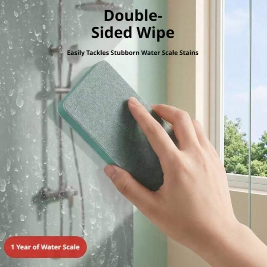 6Pcs Glass Water Stain Magic Scrub Cleaning Brush, Household Bathroom Mirror Shower Room Tile Powerful Water Stain Water Mark Water Spot Remover, Non-Damaging To Glass, Multi-Functional Window Glass Cleaning Tool - Multicolor - View 1