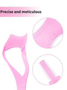 1pc 3-In-1 Mascara Brush Head, Eyelash Applicator, Suitable For Beginners To Apply Mascara And Eyeliner, Create Natural Non-Clumping Lashes, With Eyelash Separator And Eyelash Tweezers Mascara Edge Brush, Girls Makeup Accessory - Multicolor - View 7