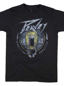 Local Warehouse Pure Cotton Unisex Y2K Streetwear Summer Men's & Women's Peavey Vacuum Tube Unisex 100% Cotton T-Shirt, Soft, All Season Casual Street - Black - View 1