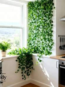 1/6/12/24pcs Ivy Garland Set, Artificial Ivy Leaves, Faux Greenery, Hanging Vines, Plant Leaf Garland, Home Garden Decor, Poison Ivy Costume, Artificial Plants, Roses, Decorative Style, Party And Holiday Decorations, Bedroom Decor Accessories, Mother's Day Decorations, Spring Decorations, Valentine's Day Decorations - Green - View 7
