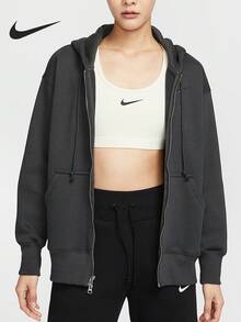 Nike/Nike Authentic New Women's Oversized Zip-Up Fleece Jacket DQ5759-060 - DQ5759-060 - View 1