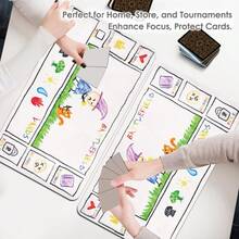 1pc Card Game Mat, Cute Wizard Hat & Yellow Fox Pattern, Magic Card Game Table Mat, Desktop Protector/Game Table Mat, TCG, CCG, RPG & Collectible Card Game Accessories, Multi-Functional (Can Also Be Used As Mouse Pad) - A - View 3