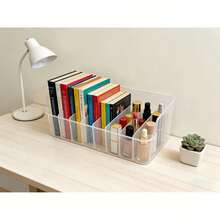 1pc Transparent Plastic Condiment Storage Box, Adjustable Dividers, Multi-Functional Kitchen Organizer, Suitable For Spices, Snacks And Small Items, Can Be Placed On Countertop, Detachable Condiment Tray, Large Capacity, Suitable For Refrigerator - Multicolor - View 3