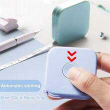 1pc Candy Color Retractable Tape Measure, 79inch/2m Double-Sided Flexible Ruler, Suitable For Body Measurement, Handicrafts, Fabric Sewing, Tailoring, Weight Loss Waist Measurement - 2 Meters - View 5