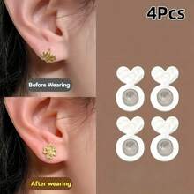4/8/10/12/14pcs Silicone Earring Backs, Anti-Slip Anti-Drop Ear Plugs, Earring Back Covers, Suitable For Pendant Earrings, Large Earrings, Earrings And Ear Lobe Replacements - Multicolor - View 14