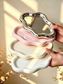 1pc Cloud Tray, Anti-Fall Material Luxury Jewelry Perfume Display Stand, Suitable For Home, Living Room And Office Key Storage, Bathroom Decor Bathroom Accessories - Multi-color Style - View 5