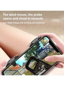 2 Metal Mechanical Triggers | Universal For All Smartphones | One-Button Burst Fire For Mobile/COD | Ergonomic Non-Slip Grip Comfortable Play | Fast Response High Accuracy Gaming Buttons | Pocket-Sized Foldable Durable Gaming Accessory - Multicolor - View 6