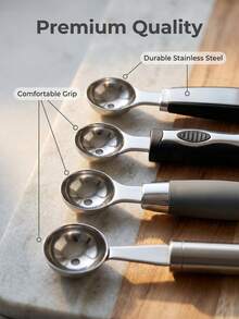 Stainless Steel Melon Ball Spoon: Features A Rust-Proof, Sturdy And Durable Design With A Comfortable Grip. Suitable For Scooping Melons, Watermelons, Ice Cream And Other Fruits, As Well As For Decorating Fruit Platters. - Multicolor - View 4