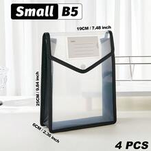 A4/B5 Transparent Snap-Button Expandable File Bag,Durable Multi-Color PP Folding Pockets,Lightweight Waterproof Storage For Students & Office,Cute Campus Stationery Organizer,Daily Commute,Study Group,Travel Essential - Vertical - View 18