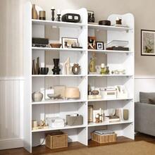 رف كتب بارتفاع 160 سم، رف قائم ب- 5 طبقات، سعة كبيرة، رفوف مفتوحة، رف كتب حديث لغرفة المعيشة والمكتب والدراسة والمكتب المنزلي - أبيض - مشاهدة 4