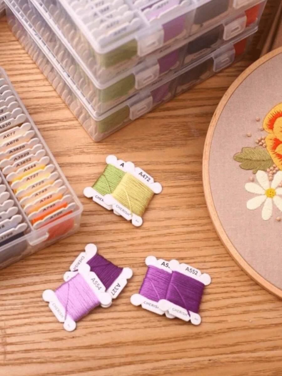 100/50/36 Color Embroidery Floss, Colored Cross Stitch Floss, Embroidery Floss Set, Embroidery Starter Kit DIY Crafts - Multicolor - View 1