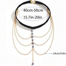 1pc Bohemian Style Metal Tassel Leg Chain Body Jewelry, Women's Summer Vacation Bikini Accessory, Personalized Body Chain - Gold - View 4