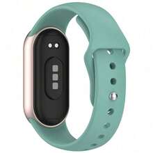 Breathable Silicone Strap Compatible With Xiaomi Band 11/10/9/8 Solid Color Reverse Buckle Durable Comfortable Fitness Tracker Replacement Band High Elasticity - Multicolor - View 10