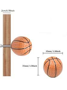 Basketball Soccer Cartoon Drawer Pulls, Baby Children's Room Wardrobe Drawer Ceramic Handles, Single Hole With Screws - Multicolor - View 9
