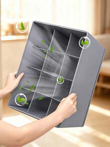 Foldable Under-Bed Shoe Storage Box Versatile Closet Divider With Transparent Window Sturdy Handle Suitable For Women For Clothing Comforters Bedding College Dorm Everyday Clothing Organization Back To School Bedroom Home Essential Accessories - Multicolor - View 9