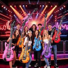 1/2/3/4/5/6/8/10 Set Inflatable Guitar, Rock Party Decoration, Atmosphere Creator. Adult Inflatable Guitar, Inflatable Guitar Prop, Wedding & Photo Backdrop Prop, Birthday Party Decoration, Home Decor, Party Supplies, Guitar Theme Gift, Christmas Gift For Men And Women - 55 cm - View 1