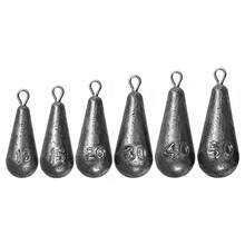 10pcs Water Drop Hanging Ring Lead Sinkers, Quick Bite Lead, Calibrated Lead, Hanging Ring Fishing Sinkers - Grey - View 3