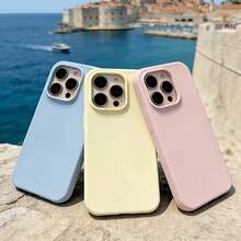 3pcs Large Hole Matte Solid Color Lens Protection 3-Piece Set Phone Case Personalized Compatible With IPhone 16 Pro Max 17/16/15/14 Plus/13/12/11 Protective Case Air - Multicolor - View 11