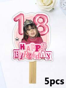 Personalized Balloon Ribbon Photo Fan, Customized Cardboard Silhouette Photo Stand, Personalized Cardboard Hollow Mask, DIY Photo Booth Props, Suitable For Bachelor Party, Birthday, Costume Party, Graduation Ceremony, Wedding Gift - Multicolor - View 14