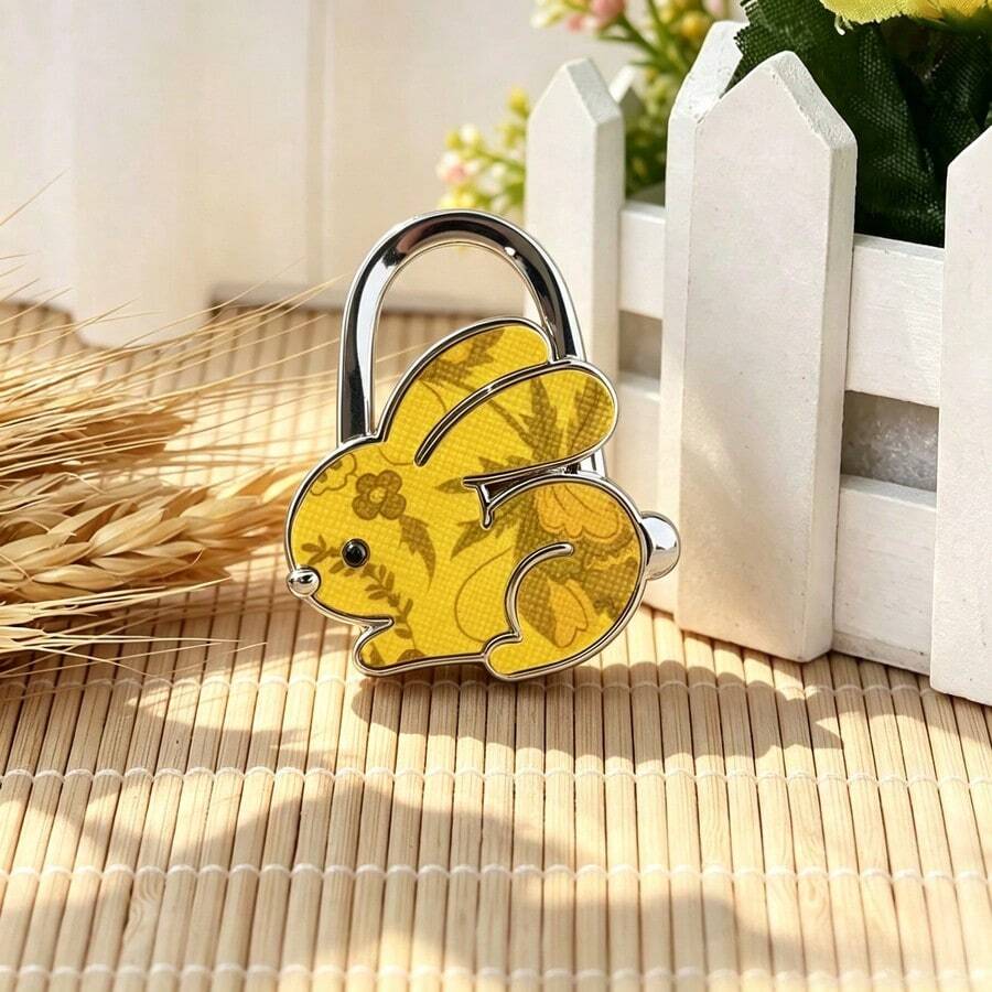 Rabbit Ear Zinc Alloy Foldable Handbag Hook Portable Storage Bag Hanger Organizer Hardware Craft Gift Accessory For Women Girls Purse Holder Stand