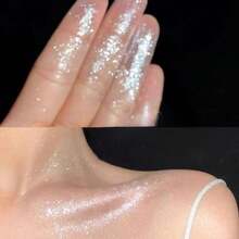 Floral Snow Glitter Highlighter Powder - Soft & Shiny Makeup Effect, Suitable For Body And Face, Lightweight Coverage, Skin-Smoothing Effect, Ideal Skin Highlighter, Body Highlighter Product | Skin-Smoothing Effect | Lightweight Powder, Highlighter Makeup - Multicolor - View 4