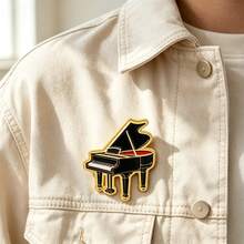 Classic Musical Instrument Enamel Brooch, Guitar Violin Piano Lapel Pin, Music Theme Badge, Suitable For Clothing And Bag Decoration, Best Gift For Music Lovers - Multicolor - View 8