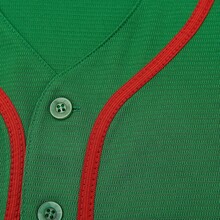 Unisex Mexican Baseball Jersey Virgen De Guadalupe 3D Print Baseball Jersey, Stitched Button Front Short Sleeve Baseball Shirt - Green - View 8