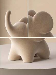 1pc Modern Minimalist Resin Elephant Figurine, Suitable For Home And Office Desk Decor | Great Gift For Halloween, Christmas, Easter, Thanksgiving And Other Holidays - Multicolor - View 8