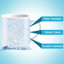 20 tờ màng ép lạnh trong suốt chống nước khổ A4, họa tiết kính vỡ holographic, mặt sau tự dính, dùng ép ảnh, miếng dán nhựa 8.3 x 11.7 inch - Kim cương - Xem 8