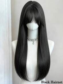 Straight Bangs Hairpiece For Women, Natural Imitation Real Hair Topper, Volumizing And Height-Increasing Seamless Hair Extension Tool - Multicolor - View 12