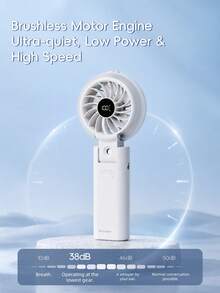 kinscoter 1件可充電 3600mAh 便攜式迷你高速電動手持噴霧風扇，水冷露營旅行空氣冷卻器，100段可調速個人迷你冷卻噴霧手持風扇 - 手持 - 查看 6